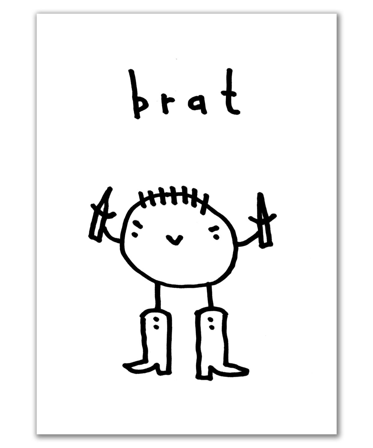 brat with knife