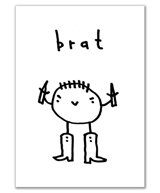 brat with knife
